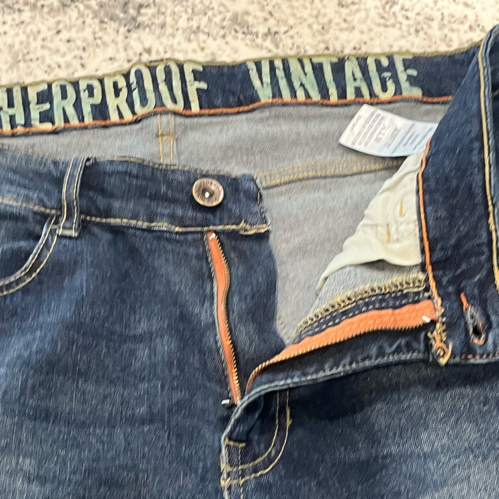 Weatherproof Vintage Men’s Skinny Fit Jeans 34W 30L Blue Wash - Picture 6 of 10